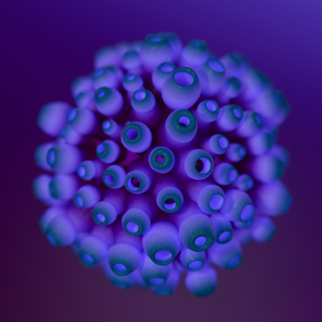 Abstract alien growths on a sphere