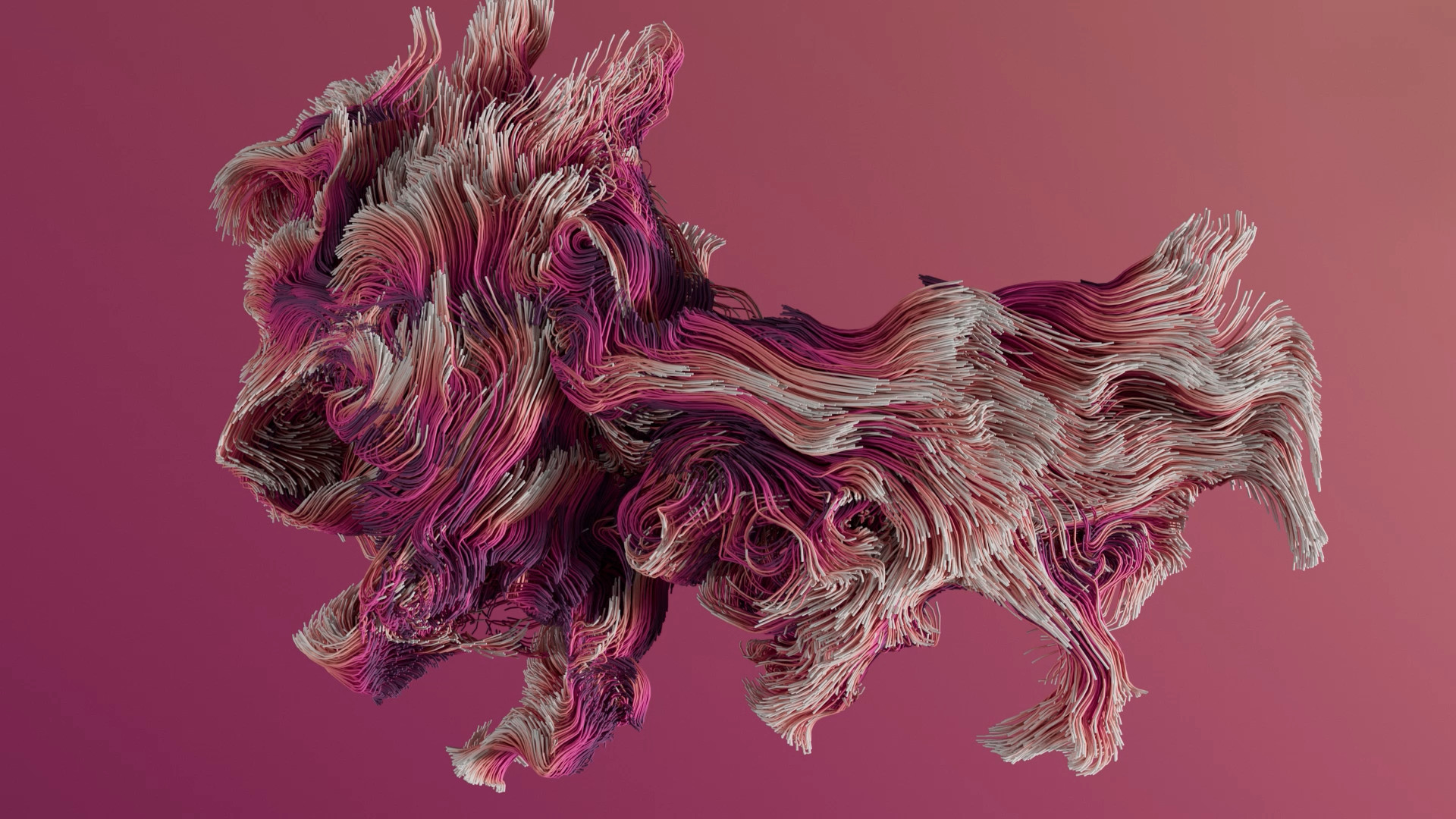 Particle trails example that looks like a lion